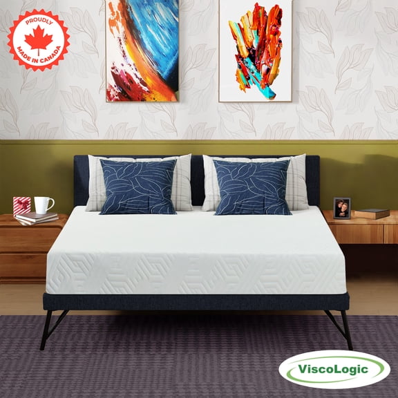ViscoLogic Gemini Matelas Grand 7 Pouces avec Gel Rafraîchissant en Mousse de Fermeté Moyenne pour un Sommeil Plus Frais, Mousse Certifiée CertiPUR-US®, Matelas en Boîte
