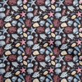 thumbnail image 1 of oneOone Silk Tabby Dark Wine Fabric Sea Shells Pattern Sewing Craft Projects Fabric Prints By Yard 42 Inch Wide, 1 of 4