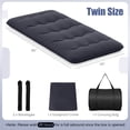 thumbnail image 3 of Costway Matelas Futon Double Japonais pour Sol, Coussin de Couchage, Housse Lavable, Sac de Transport, Noir, 3 of 10
