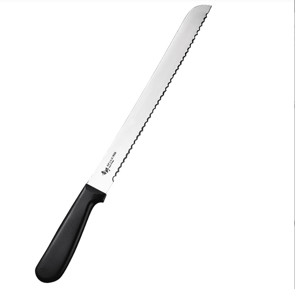 Jinsinto 38*2.5cm table knife cutlery set Swiss Classic black with serrated edge - ergonomic handle, dishwasher safe