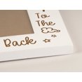 thumbnail image 3 of Darling Souvenir Made With Love Engraved Table Top Photo Frame Wooden Love You Moon & Back Quotes White Picture Frame Gift For Brothers Day, 4x6 Inches Horizontal Photo Size, 3 of 8