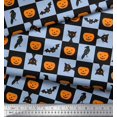 thumbnail image 3 of Soimoi Poly Georgette Fabric Pumpkin,Cat & Bat Halloween Print Fabric by Yard 42 Inch Wide, 3 of 3