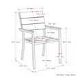 thumbnail image 2 of CorLiving Gallant Aluminum and Poly-Wood Slatted Outdoor Dining Chairs, Charcoal Grey (Set of 2), 2 of 5