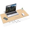 thumbnail image 3 of Large Natural Cork & Leather Desk Pad,eco Desk mat,Double-Sided Desk Protector ,Waterproof Keyboard pad ,Desk Mouse Pad, 3 of 5