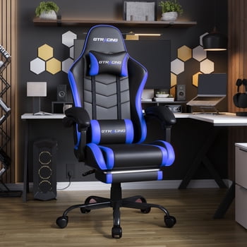GTRACING GTWD-200 Ergonomic Gaming Chair with Adjustable Pillows and Footrest