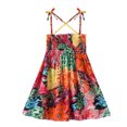 thumbnail image 1 of RKSTN Robe pour Tout-Petites Filles Robe à Manches Longues Été Tout-Petite Bébés Filles Robe à Bretelles Sans Manches Imprimé Graphique Vêtements pour Enfants, 1 of 8