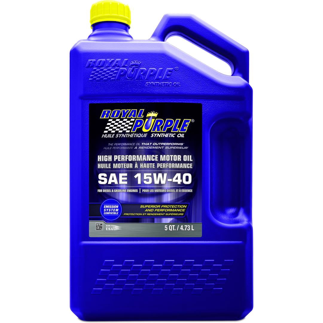 Royal Purple Oil 20154 SAE 15W-40; Synthetic; 5 Quart Bottle; Single