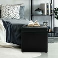 thumbnail image 4 of Costway Cube Ottoman Pouffe Storage Box Lounge Seat Footstools w/ Hinge Top black, 4 of 10