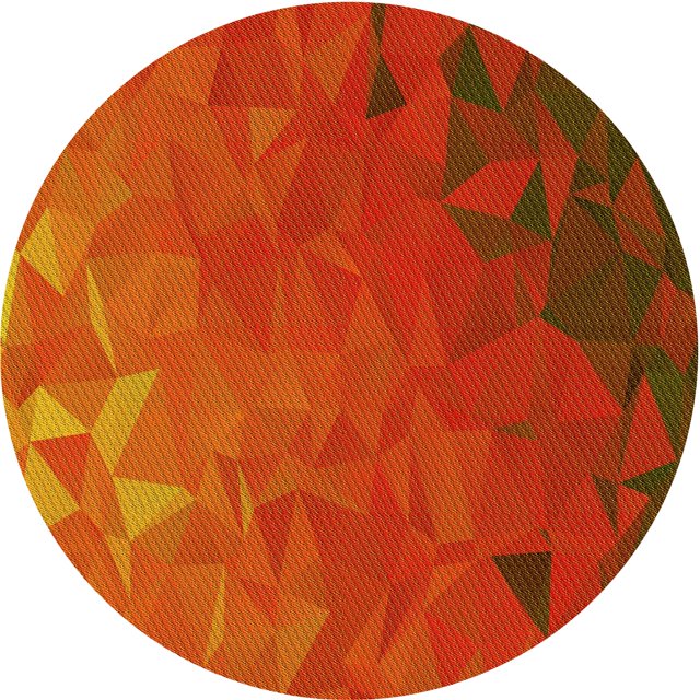 Ahgly Company Tapis Rond Lavable en Machine Intérieur Transitionnel Orange Rouge Orange, 8 Pieds Rond