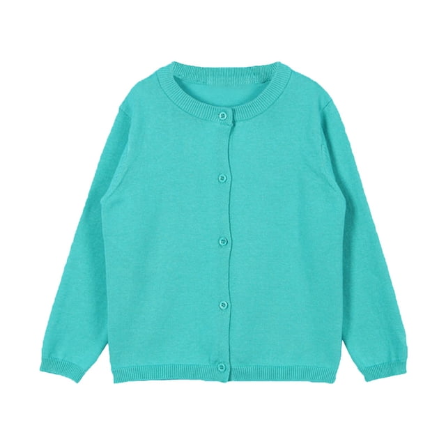 WEAIXIMIUNG Chandails à Capuchon pour Adolescentes Bébés Enfants Filles Cardigan Manches Longues Enfant Chandail Boutonné Fille Col Rond Cardigans Chandail