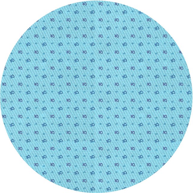 Ahgly Company Tapis d'Intérieur Ronds de Style Transitionnel Lavables à la Machine, Bleu Midi, 8 Pieds Rond