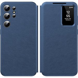 for Samsung Galaxy S25 Ultra with Smart Small Screen View, S-View Wallet Phone Case, for Samsung S25 Ultra Case Smart Window Cover, Smart Flip Leather Protective Cover for Samsung S25 Ultra 5G Case