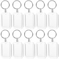 thumbnail image 3 of 10 Pcs Porte-Clés en Acrylique Transparent Cadre Photo Porte-Clés DIY, 3 of 4