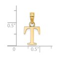 thumbnail image 3 of Diamond2Deal 14K Pendentif Initiale Lettre T en Or Jaune pour Femmes, 3 of 6