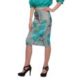 thumbnail image 2 of Moomaya Jupe Imprimée Longueur Genou pour Femmes Grande Taille Jupe en Poly Spandex, 2 of 6