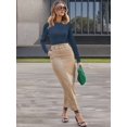 thumbnail image 4 of Women'S Wool Blend Classic Crew Neck Casual Fall Sweaters Navy Blue M, 4 of 9