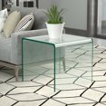 thumbnail image 1 of Gymax Tempered Glass End Table Transparent Sofa Side Accent Table Living Room, 1 of 10