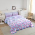 thumbnail image 3 of Erosebridal Glitter Rainbow Bedding King Comforter Set, Dreamy Princess Down Comforter, Geometry Decor, Reversible, 3 of 7