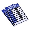 thumbnail image 1 of Unique Bargains Business Hour Sign PVC Self Adhesive Operation Hour Sticker Blue 2 Pack, 1 of 5