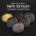 thumbnail image 2 of Roulette Dice Bronze Metal Dice Set for Dungeons and Dragons, DND, 2 of 8