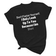 thumbnail image 5 of Kayannuo Blouses pour Femmes Liquidation Chemises Tee pour Femmes Saint-Valentin Haut à Manches Courtes Imprimé Lettre pour Femmes, 5 of 5