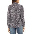 thumbnail image 3 of INSPIRE CHIC Chemise Boutonnée pour Femme à Petites Fleurs à Manches Longues Col en Pointe Haut de Bureau TP Bleu Foncé, 3 of 8