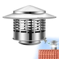 thumbnail image 1 of Liquidation! Denhf Capuchon Rond de Cheminée en Acier Inoxydable de 3 Pouces, Couvercle de Cheminée avec Moustiquaire pour l'Extérieur, Capuchon de Cheminée pour Tuyau de Poêle, Capuchon d'Évent d'Évacuation de Toit, Couvercle d'Évent de Toit de Foyer, Argent, 1 of 5