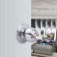thumbnail image 2 of Boutons de Poignée de Porte Ronds Serrure de Porte Ronde en Acier Inoxydable Chambre Salon Salle de Bain Serrure de Porte d'Entrée avec Clé, 2 of 9