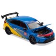 thumbnail image 2 of Honda Civic Type R FL5 « Spoon Sports » Bleu et Jaune « Tokyo Auto Salon - Hong Kong 2025 » Voiture Modèle Moulée sous Pression 1/64 par Pop Race, 2 of 5