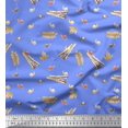 thumbnail image 1 of Soimoi Poly Georgette Fabric Leaves,Cinnamon & Snail Insects Print Fabric by the Yard 52 Inch Wide, 1 of 3