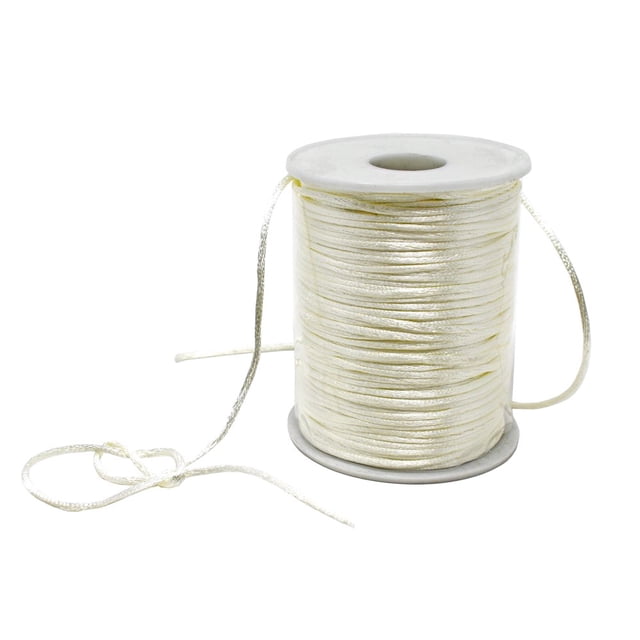 LEEYNEER - 2mm x 100 yards Satin Rattail Cord Shamballa Nylon Macrame Kumihimo string