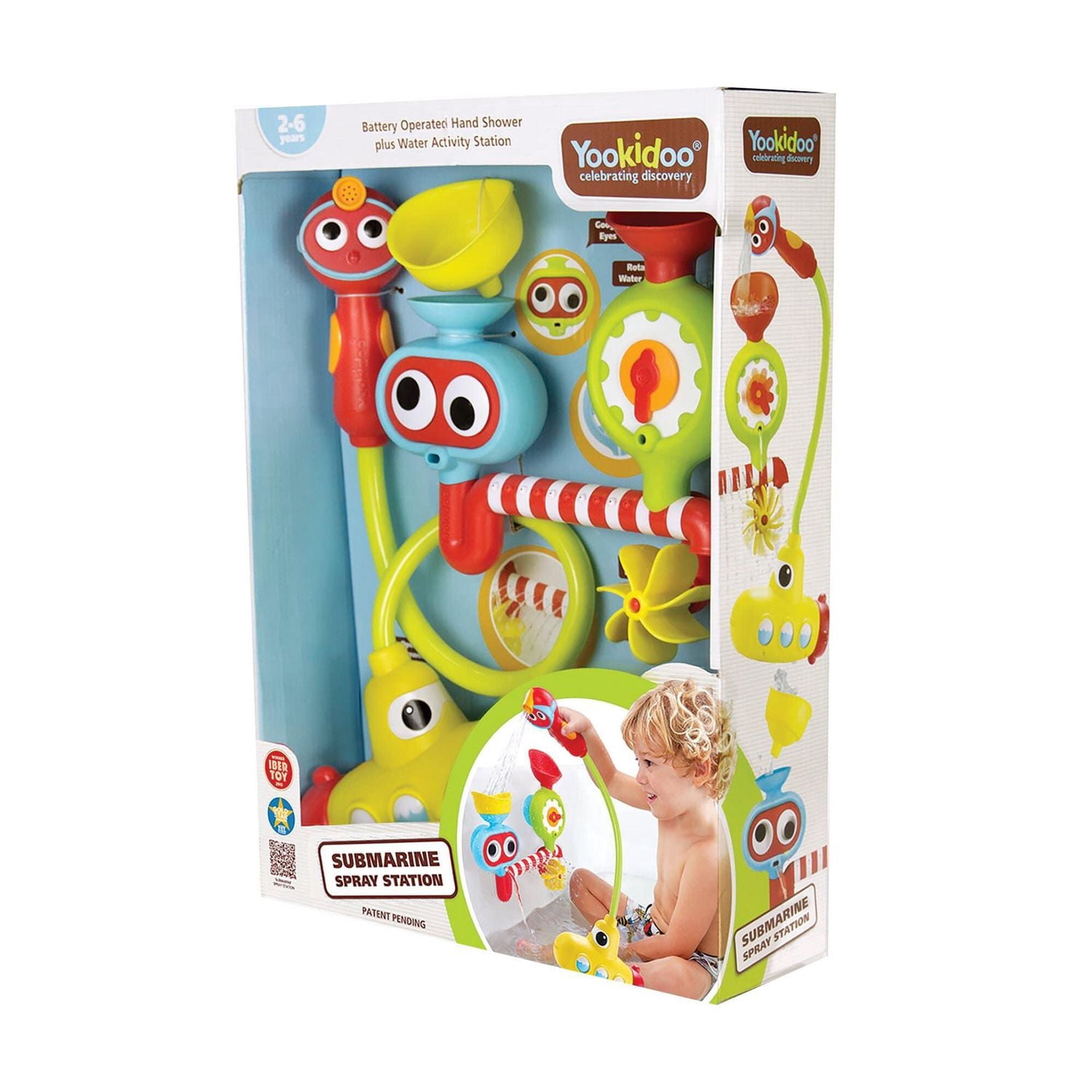 Yookidoo Bath Toy - Submarine Spray Station - Battery Operated Water Pump with Hand Shower for Bathtime Play - Generates Magical Effects