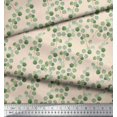 thumbnail image 3 of Soimoi White Poly Georgette Fabric Leaf Leaves Decor Fabric Printed Yard 52 Inch Wide, 3 of 3