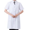 thumbnail image 1 of EIGTHTAIL Laboratory Coat Buttons Multi Short Sleeve Pet Shop Factory Work Clothes Internship Section Beautician Use Long Sleeve 3XL, 1 of 7