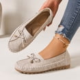 thumbnail image 2 of WLOELOEW Flat Sole Loafers For Women With Elastic Band Round Toe Pu Material One Pair Size 38 Us 6.5, 2 of 9