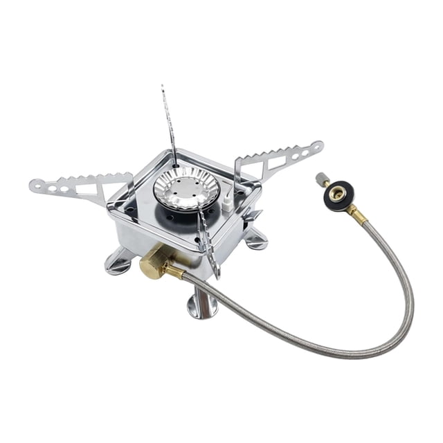 Gaz Portable Coupe-Vent Brûleur de Randonnée Pique-Nique Gril Carte Réservoir A