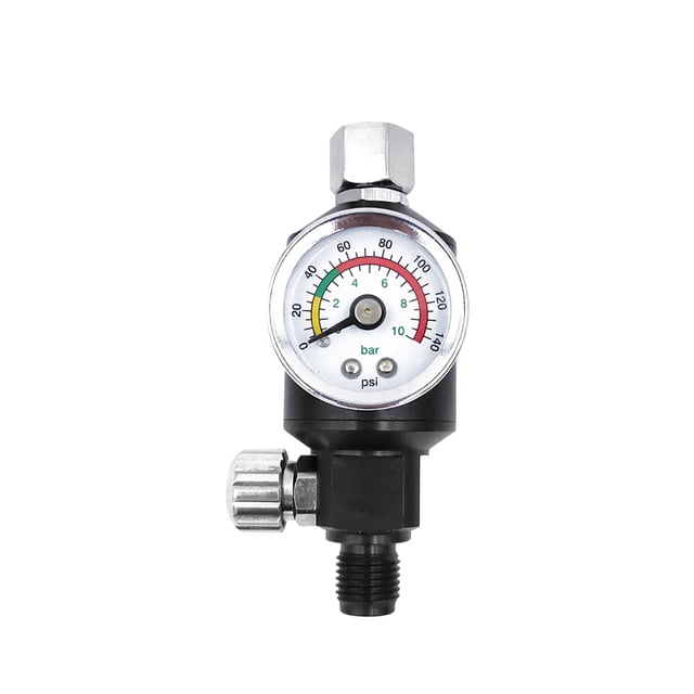 Yeacher 0-140PSI 1/4 Inch Pneumatic Sprays Machine Pressure Regulator Air Filter with Gauge Sprays Machine Control Valves Air Flows Adjusting Control Tool