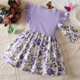 thumbnail image 4 of Splozh Robes de Princesse Robe en Tulle pour Tout-Petite Fille Été à Volants Sans Manches Robe Décontractée de Mode pour Bébé Fille Violet,12-18 Mois, 4 of 5