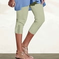 thumbnail image 2 of Birdeem Pantalons Raccourcis pour Femmes avec Dentelle Couleur Unie Sports Décontractés Pantalons Raccourcis, 2 of 12