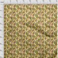 thumbnail image 4 of oneOone Cotton Silk Yellow Fabric Tropical Leaf Craft Projects Decor Fabric Printed By The Yard 42 Inch Wide, 4 of 5