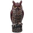 thumbnail image 1 of Sukalun Hibou Appât Oiseau Jardin Épouvantail Réaliste Protecteur en Plastique 17*17*38 cm, 1 of 9