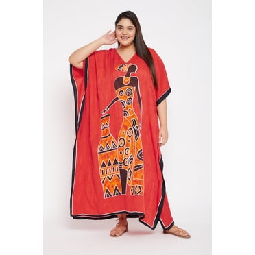 Caftans Longs pour Femmes Grande Taille Caftan d'Été Imprimé Sortie de Plage Kimono Robe Tenue d'Intérieur en Ligne