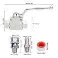 thumbnail image 3 of 4500 PSI Stainless Steel Ball Valve Kit for High Pressure Washer with Quick Connect Fittings, Hose Accessories, Convenient Adjustment and Control of Cleaning Force, 3 of 7