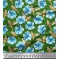 thumbnail image 1 of Soimoi Poly Georgette Fabric Hummingbird & Floral Fabric Prints By Yard 42 Inch Wide, 1 of 3