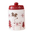 thumbnail image 4 of Tnarru Ceramic Cookie Jar Snack Canister Tea Jar Storage Canister Coffee Container Kitchen Canister Tea Canister for Nuts Loose Tea 12.2cmx12.3cmx19.2cm, 4 of 8