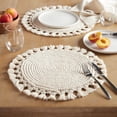 thumbnail image 4 of Better Homes & Garden Lauren Macrame Placemat Set, Natural, 1 Piece, 4 of 6