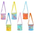 thumbnail image 4 of WIFKLSIIPG Colorful Mesh Beach Bags Portable Foldable Sea Bag with Adjustable Carrying Straps Toy Storage Bag Beach Bags, 4 of 4
