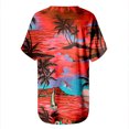 thumbnail image 4 of Débardeurs d'Été Grande Taille pour Femmes Col Ras du Cou T-Shirts Imprimés Manches Courtes T-Shirt Blouse Hauts Amples T-Shirt Col en V Femmes en Liquidation, 4 of 5
