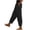 Black, variant on LOVZFMLL Women's Pants, Elastic Waist Summer Solid Casual Pocket Outing Full Length Pants Black, 2XL