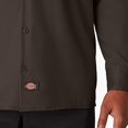 thumbnail image 4 of Dickies Mens Long-Sleeve Work Shirt, M, Dark Brown, 4 of 6